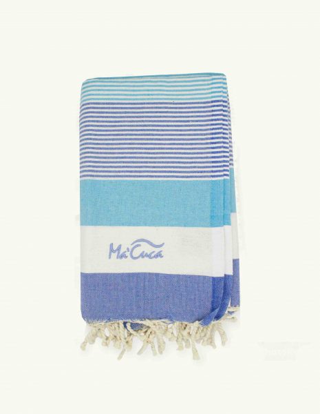 Toalla playa Medina 2x1m. — Color: Jean | Turquesa