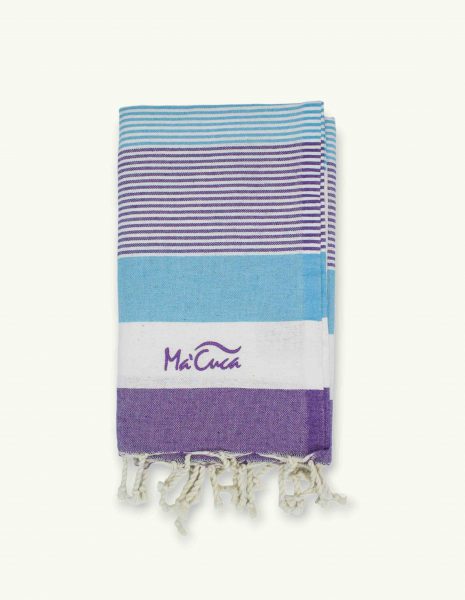 Toalla playa Medina 2x1m. — Color: Violeta | Turquesa
