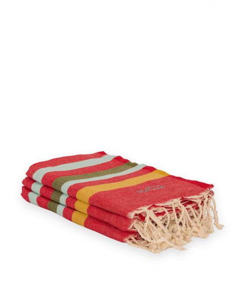 Fouta Milos 2x1 m. — Color: Rojo