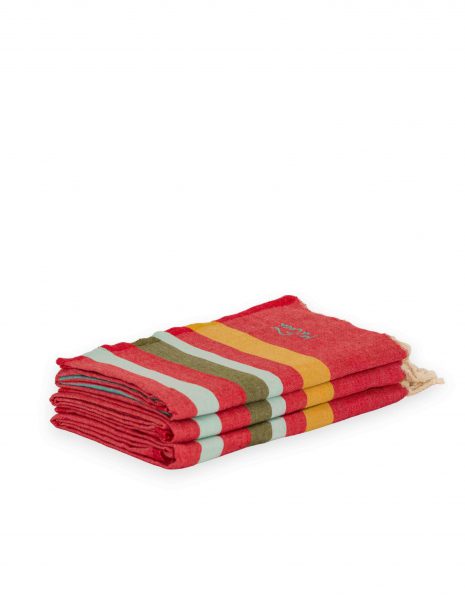 Fouta Milos 2x1 m. — Color: Rojo
