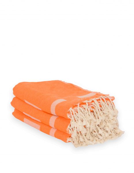 Fouta Haiti 2x1m. — Color: Naranja fluor