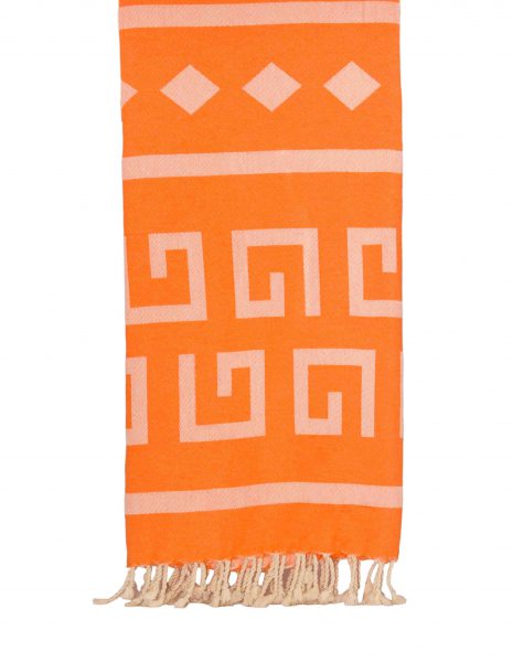 Fouta Haiti 2x1m. — Color: Naranja fluor