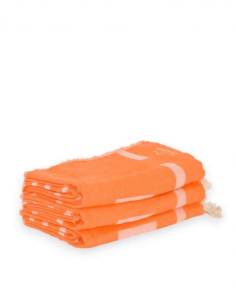 Fouta Haiti 2x1m. — Color: Naranja fluor