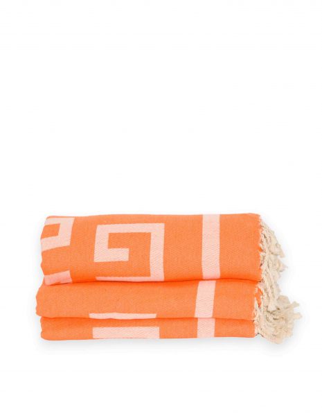 Fouta Haiti 2x1m. — Color: Naranja fluor