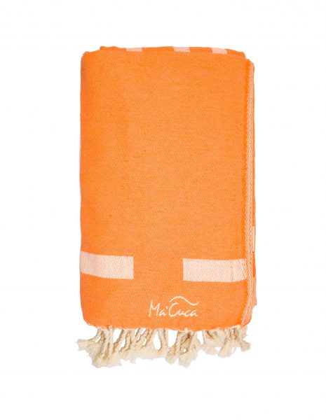 Fouta Haiti 2x1m. — Color: Naranja fluor
