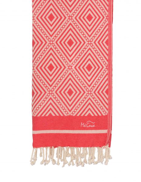 Fouta Curaçao 2x1m. — Color: Coral