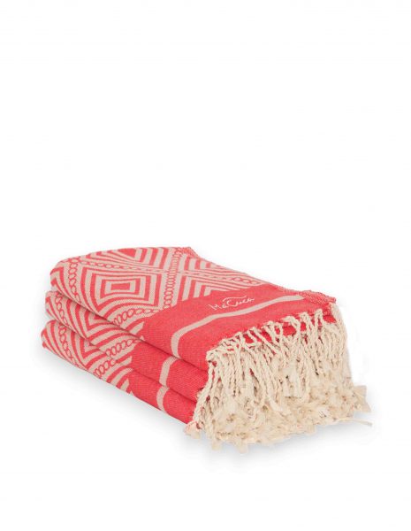 Fouta Curaçao 2x1m. — Color: Coral
