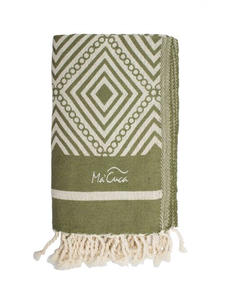 Fouta Curaçao 2x1m. — Color: Kaki