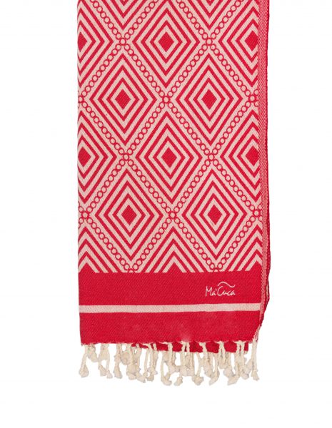 Fouta Curaçao 2x1m. — Color: Rojo
