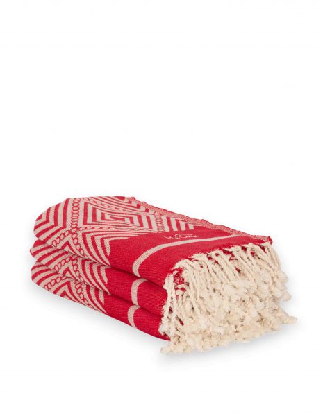 Fouta Curaçao 2x1m. — Color: Rojo