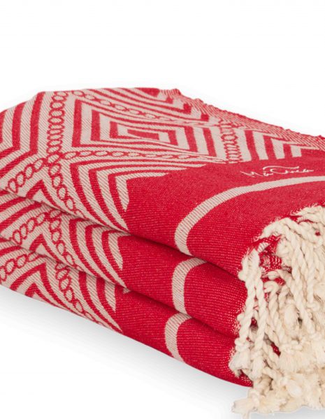 Fouta Curaçao 2x1m. — Color: Rojo