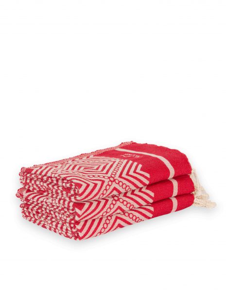 Fouta Curaçao 2x1m. — Color: Rojo