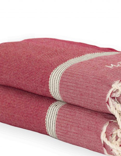 Fouta Natte 2,5x1,5 m. — Color: Burdeos