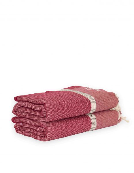 Fouta Natte 2,5x1,5 m. — Color: Burdeos