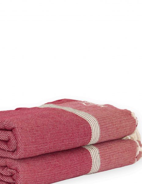 Fouta Natte 2,5x1,5 m. — Color: Burdeos