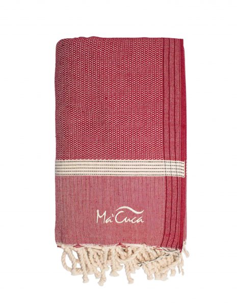 Fouta Natte 2,5x1,5 m. — Color: Burdeos