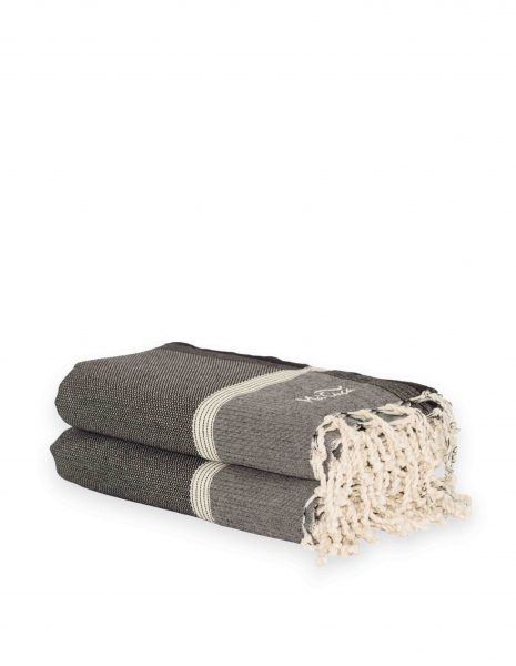 Fouta Natte 2,5x1,5 m. — Color: Negro
