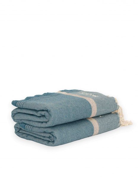 Fouta Natte 2,5x1,5 m. — Color: Azul petroleo