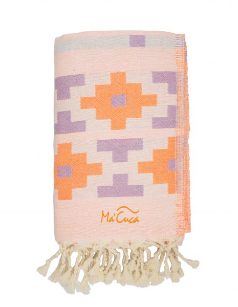 Fouta Jamaica 2x1m. — Color: Naranja fluor