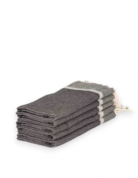 Toalla mini Natte 50x50 cm. — Color: Negro