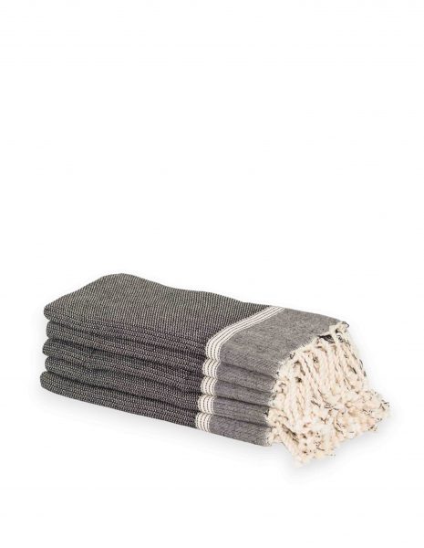 Toalla mini Natte 50x50 cm. — Color: Negro