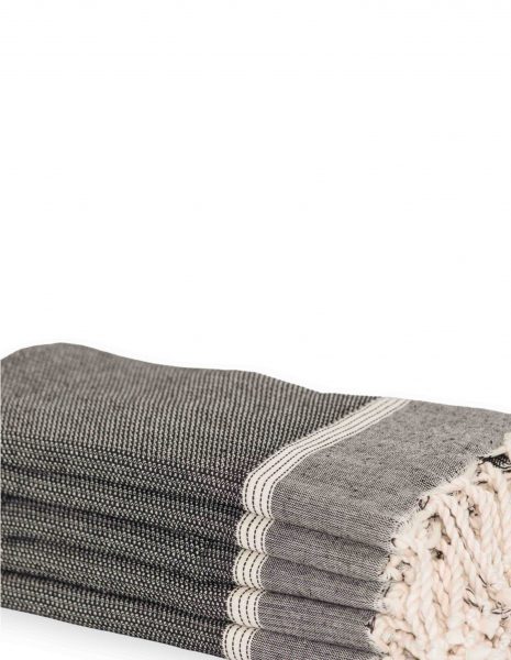 Toalla mini Natte 50x50 cm. — Color: Negro