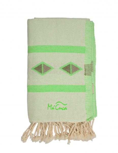 Fouta Moorea 2x1 m. — Color: Verde pradera