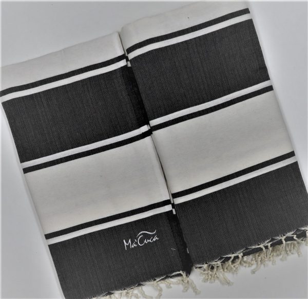 Toalla de playa BANDES 2x2m. — Color: Negro