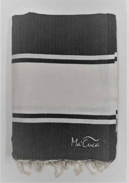 Toalla de playa BANDES 2x2m. — Color: Negro