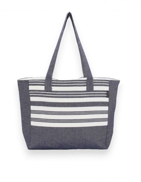 Bolso playa Ibiza — Color: Azul marino | Blanco