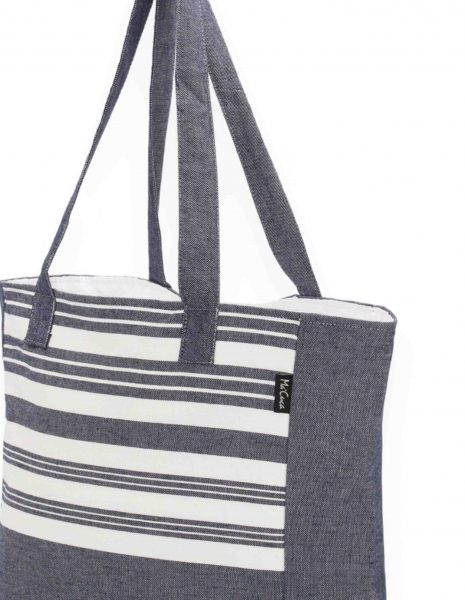 Bolso playa Ibiza — Color: Azul marino | Blanco