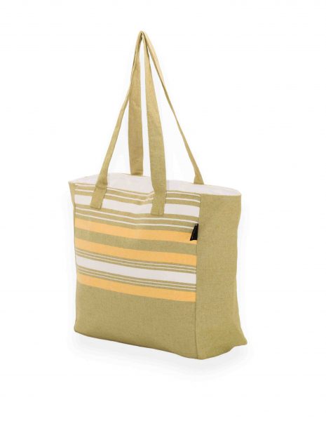 Bolso playa Ibiza — Color: Kaki | Blanco| Limón