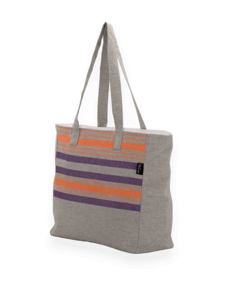Bolso playa Ibiza — Color: Gris cl| Naranja fluor | Violeta