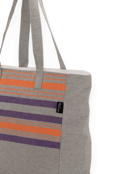 Bolso playa Ibiza — Color: Gris cl| Naranja fluor | Violeta