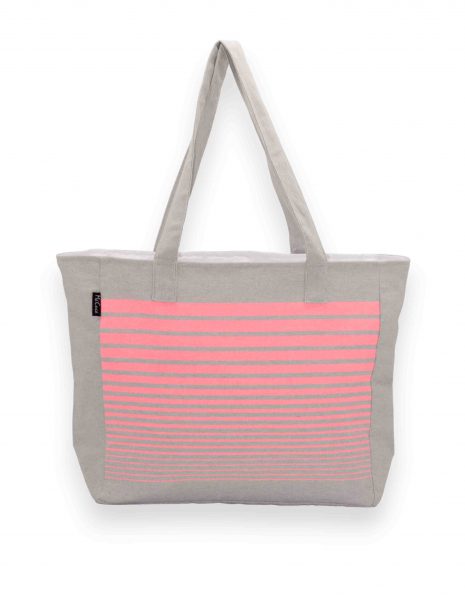 Bolso playa Mikonos cremallera — Color: Rosa fluor