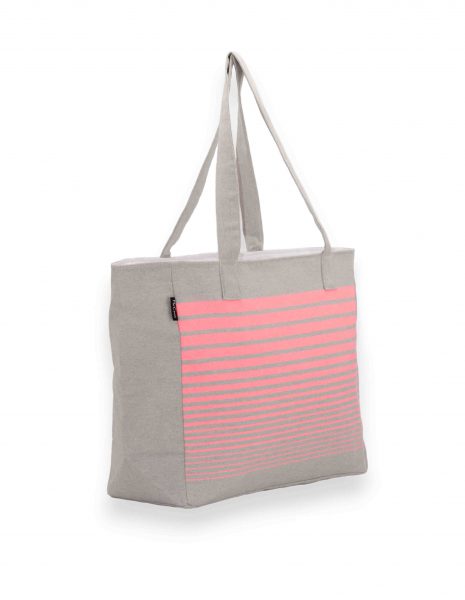 Bolso playa Mikonos cremallera — Color: Rosa fluor