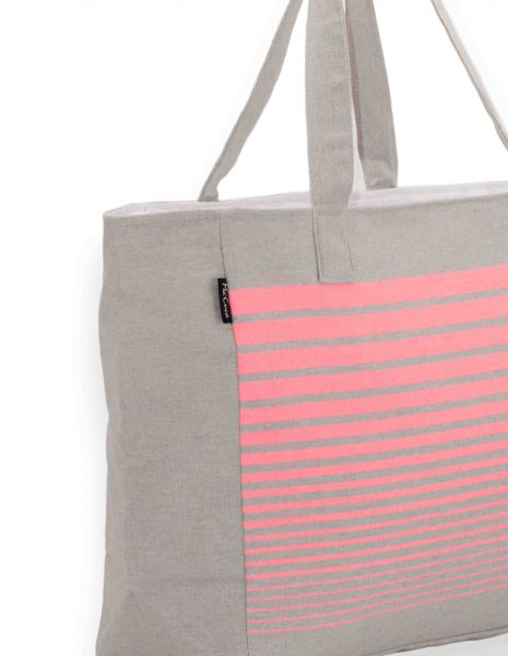 Bolso playa Mikonos cremallera — Color: Rosa fluor