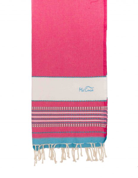 Fouta Afra 2x1m — Color: Fucsia | Turquesa