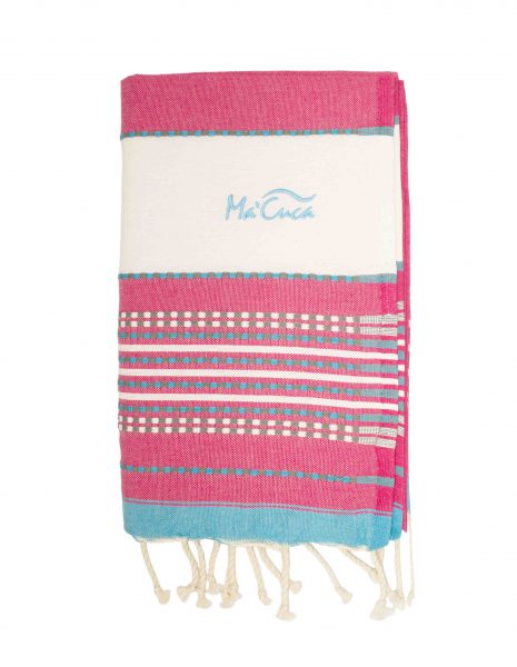 Fouta Afra 2x1m — Color: Fucsia | Turquesa