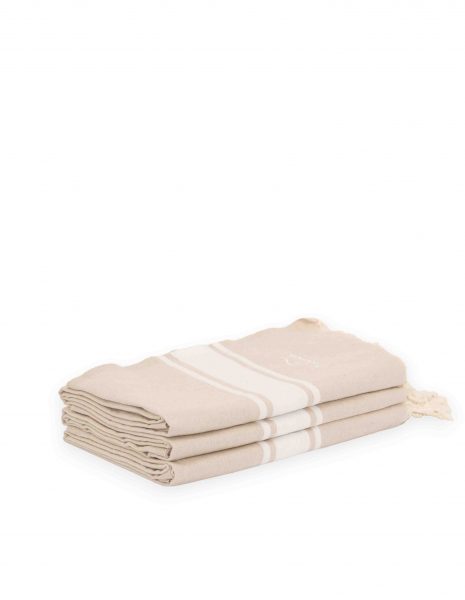 Toalla de playa Corfu 2x1m. — Color: Beige | Blanco