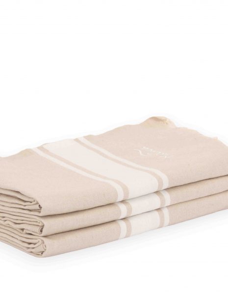 Toalla de playa Corfu 2x1m. — Color: Beige | Blanco