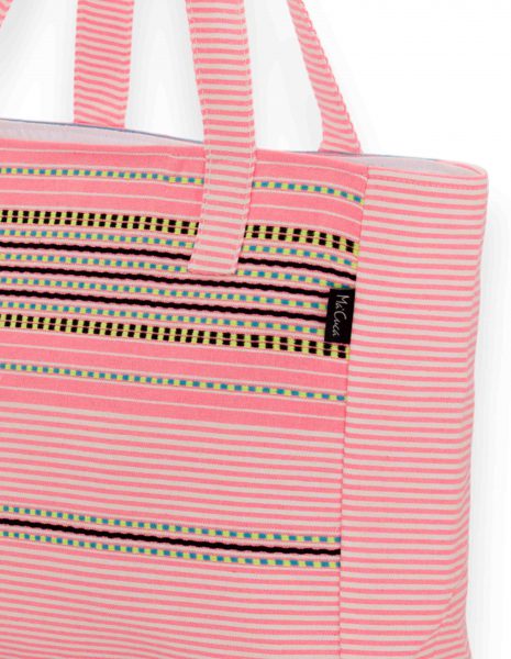 Bolso playa Berber cremallera — Color: Rosa fluor