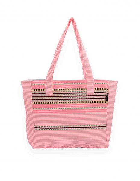 Bolso playa Berber cremallera — Color: Rosa fluor