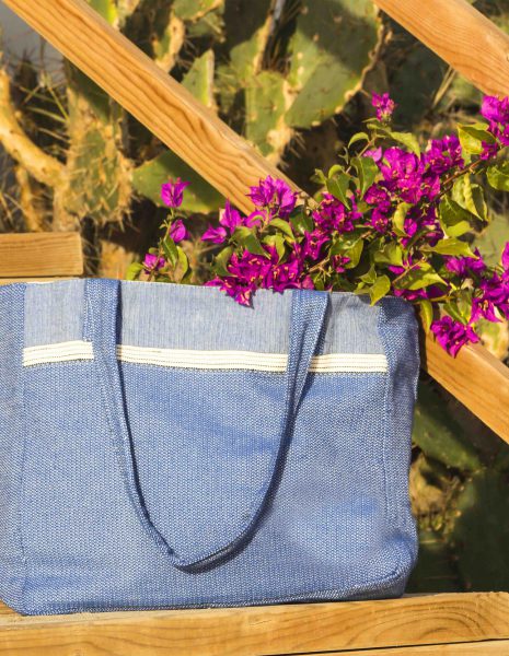 Bolso playa Natte cremallera — Color: Azul Rey