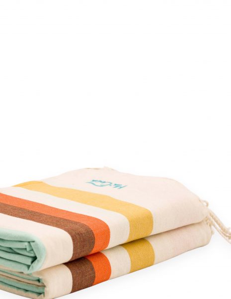 Fouta Siros 2x2 m. — Color: Beige|Mostaza