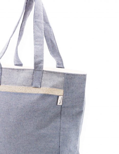 Bolso playa Natte cremallera — Color: Azul Jean
