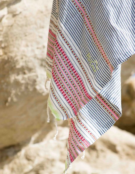 Toalla playa Berber 2x1m. — Color: Azul petroleo | Rosafluor