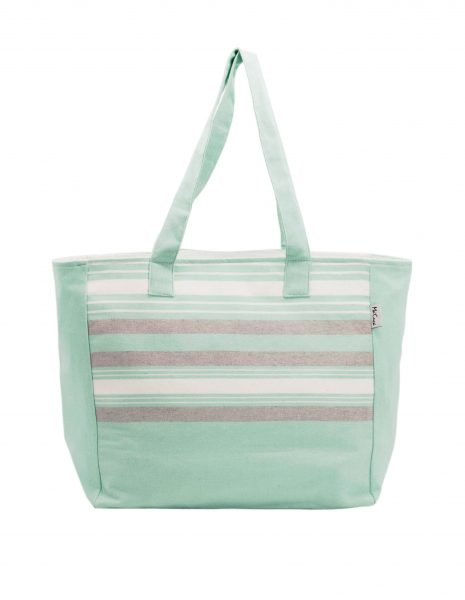 Bolso playa Ibiza — Color: Verde agua |blanco | gris claro