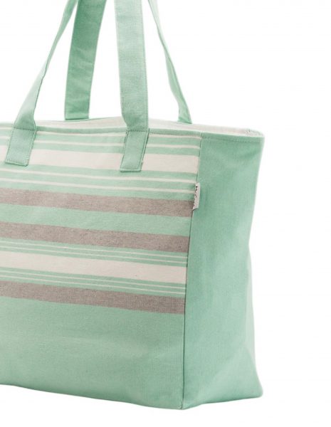 Bolso playa Ibiza — Color: Verde agua |blanco | gris claro