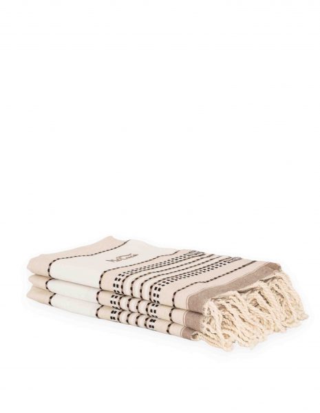 Fouta Afra 2x1m — Color: Beige |Negro